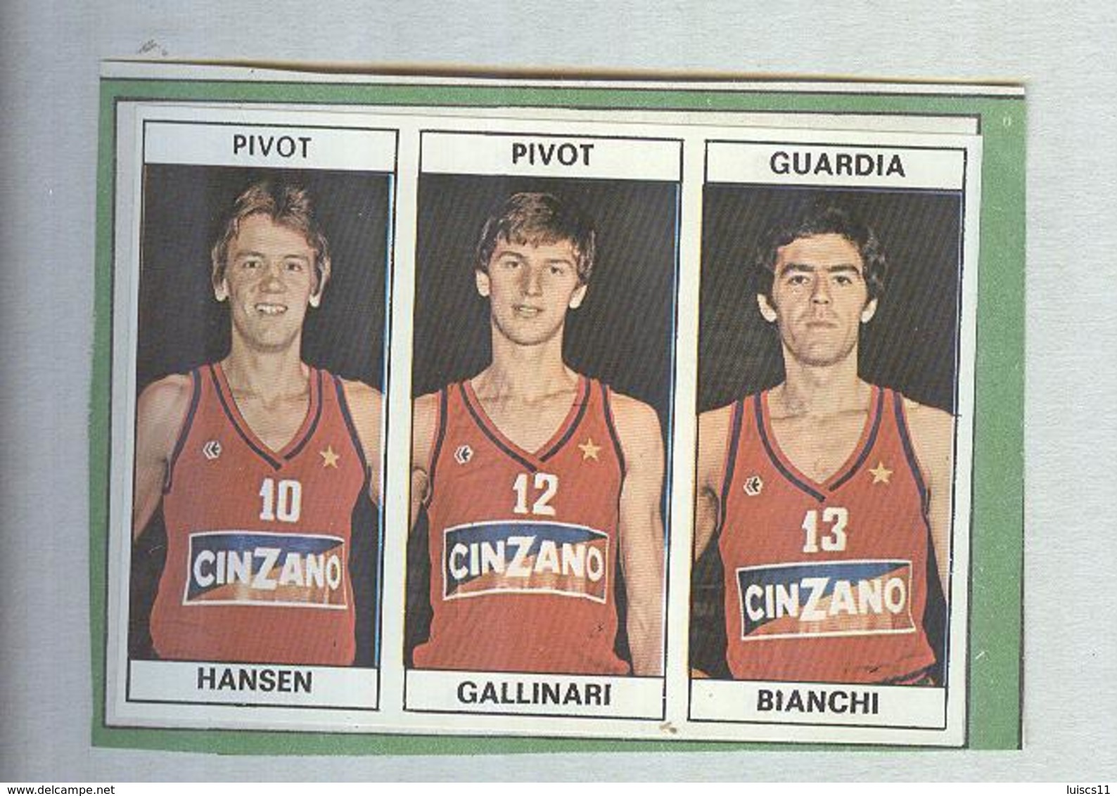 HANSEN,GALLINARI,BIANCHI....TEAM CINZANO...PALLACANESTRO....VOLLEY BALL...BASKET EDIS - Trading Cards