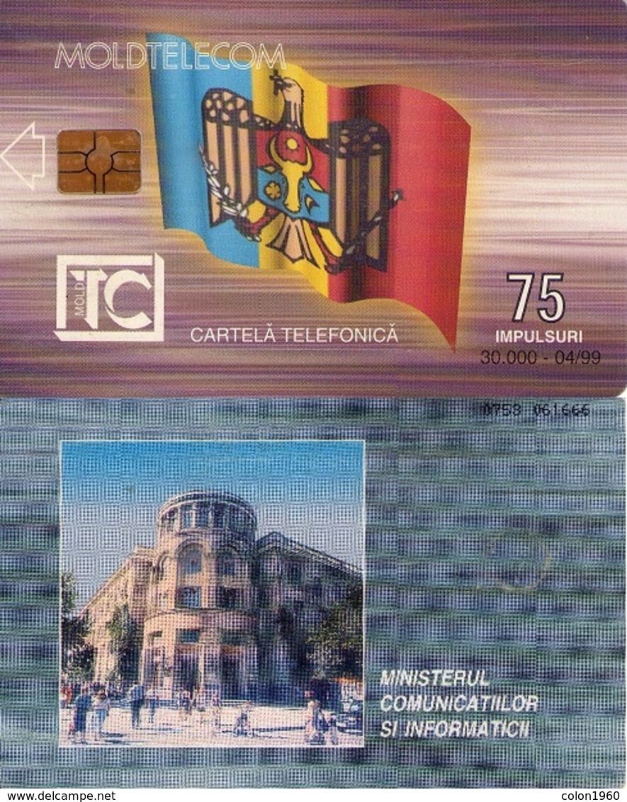 MOLDAVIA. MOL-M-18. Ministry Of PTT. 75U. 04-1999. 30000 Ex. (007) - Moldavie