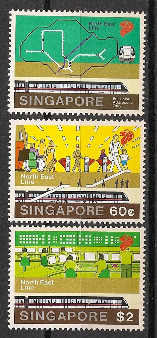 Singapore - 2003 -n°Yv. 1181 à 1183 - Train - Neuf Luxe ** / MNH / Postfrisch - Singapour (1959-...)