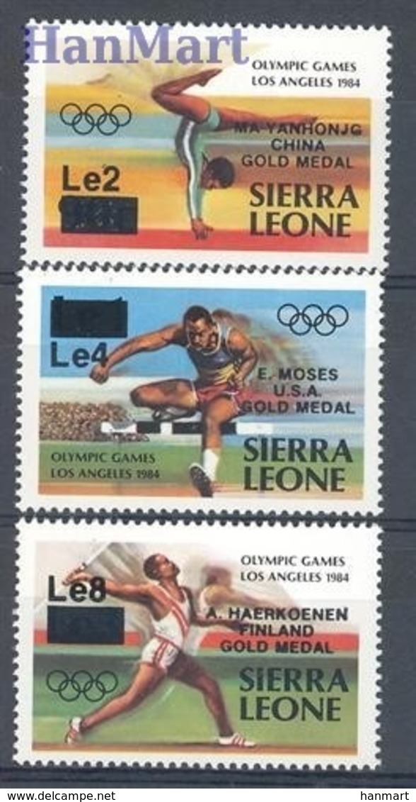 Sierra Leone 1985 Mi 827-829 MNH ( ZS5 SRR827-829 ) - Summer 1984: Los Angeles