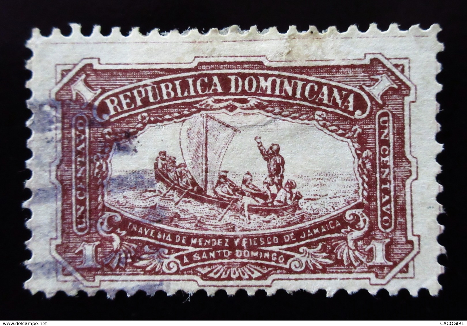 1899 République Dominicaine Mi 73 . Mendez Travelling From Jamaica To San Domingo - Dominicaine (République)