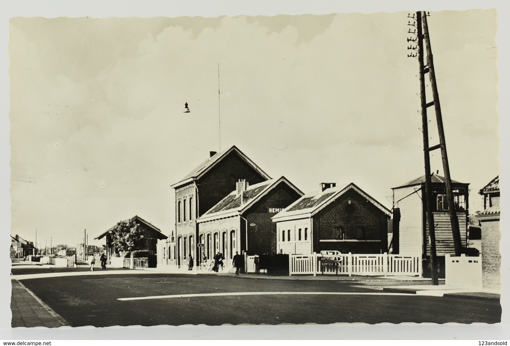 Postkaart Heiksem - Hemixem Het Station - La Gare - Echte Foto - Hemiksem