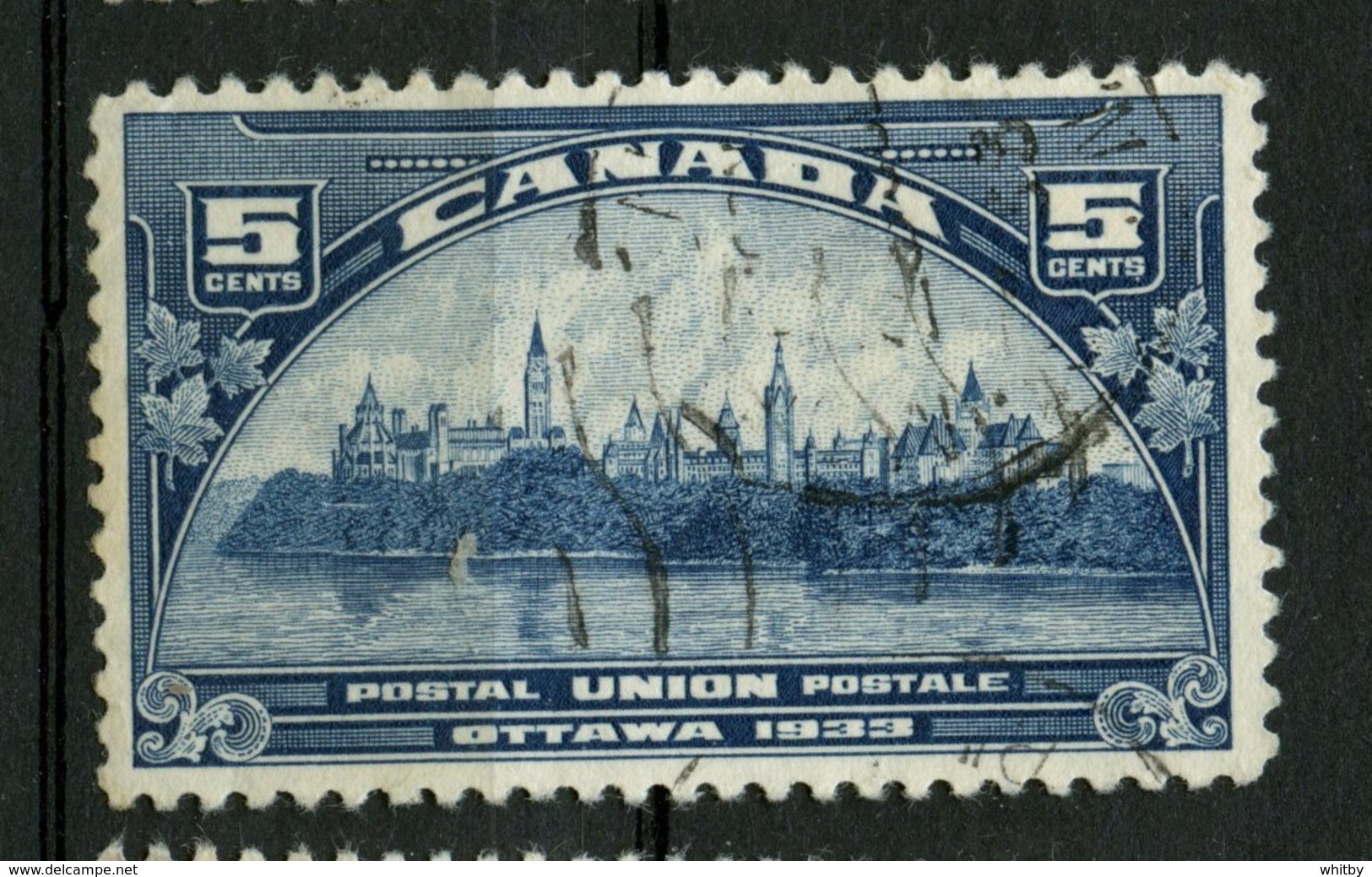 Canada  1933 5 Cent  Parliament Buildings Issue #202 - Oblitérés