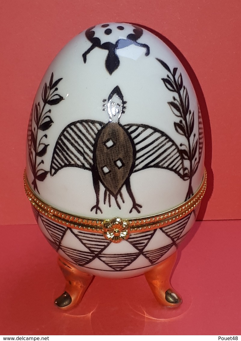 Oeuf En Porcelaine, De Collection, Boite à Bijoux Style Fabergé - Eggs