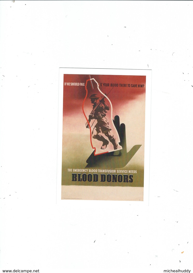 WORRD WAR 2 RELATED ADVERISING BLOOD DONERS   CARD N0 10411391 - Advertising