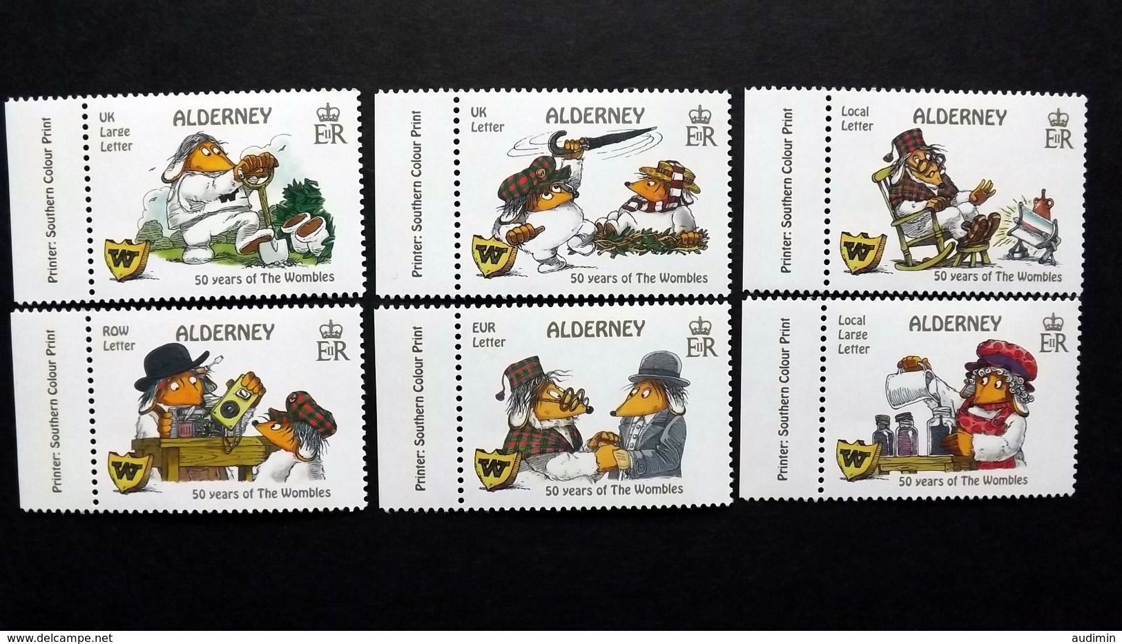 Alderney 598/603 **/mnh, Figuren Aus Der Kinderbuchreihe „Die Wombles“ Von Elisabeth Beresford (1926-2010) - Alderney