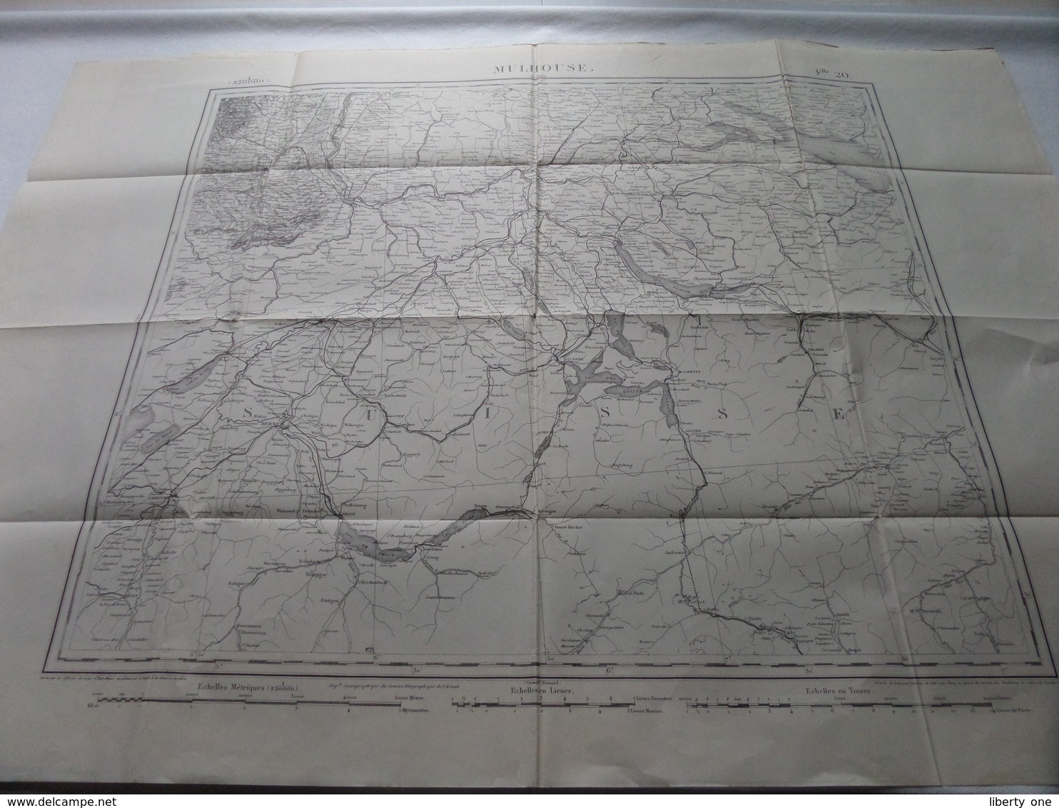 MULHOUSE ( Flle 20 ) Schaal / Echelle / Scale 1: 320.000 ( Thierry / Hacq / Dandeleux ) - ( Voir / Zie Photo) - Landkarten