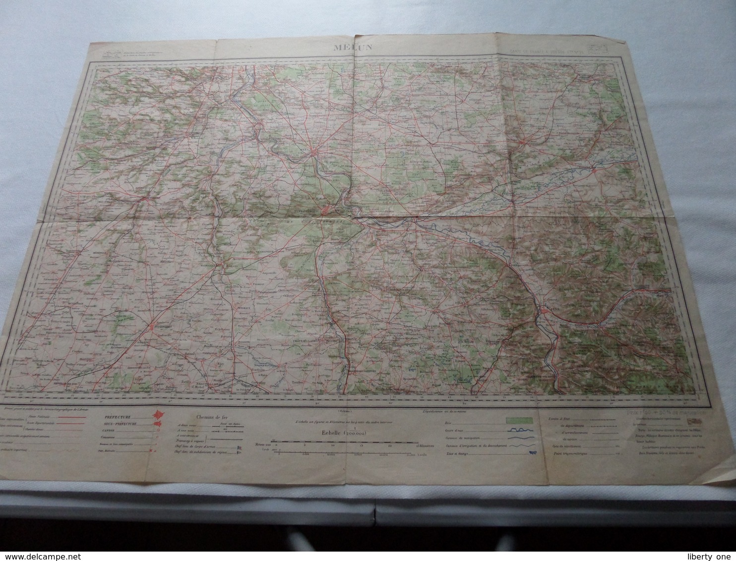 MELUN ( Flle N° 25 ) Schaal / Echelle / Scale 1/200.000 ( Voir / Zie Photo) - Geographical Maps