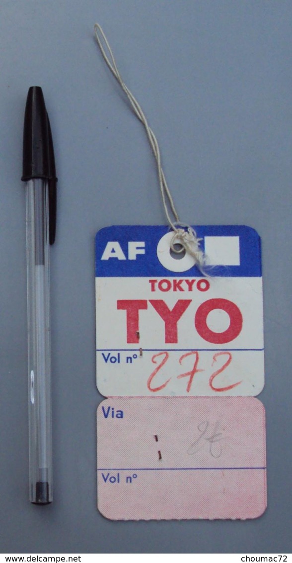 006, Transports Aviation Commerciale, Etiquette à Bagage Air France - Vol 272 TYO Tokyo - état TB - Étiquettes à Bagages