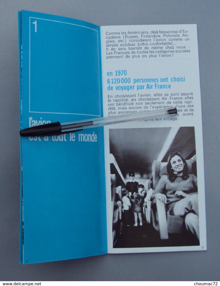 008, Transports Aviation Commerciale, Publicité Air France - Brochure De 32 Pages - 1971 - état TB - Publicités