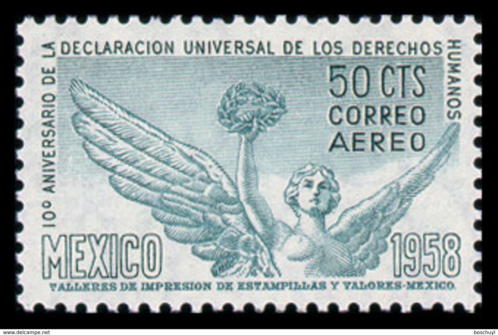 Mexico, 1958, Human Rights Declaration, United Nations, MNH, Michel 1083 - Messico