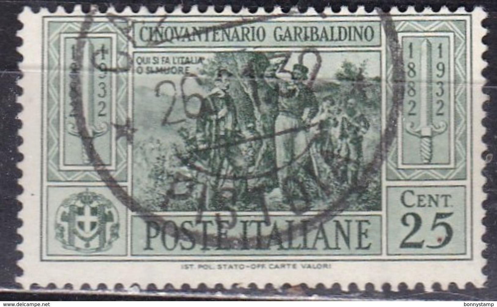 Regno D'Italia, 1932 - 25c Giuseppe Garibaldi - Nr.317 Usato° - Usati