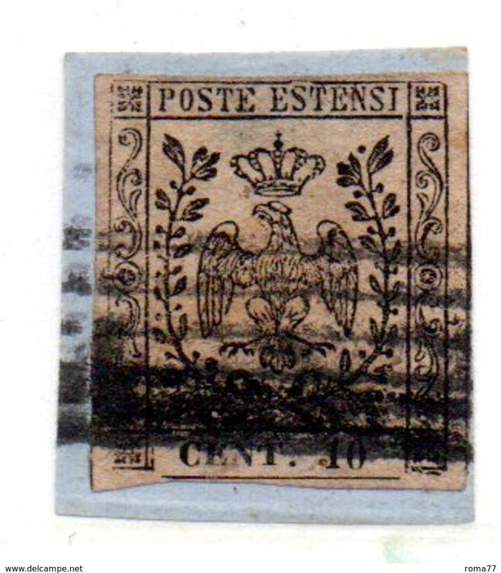 ASI28b - MODENA 1852 , 10 Cent  N. 2 Usato . - Modène