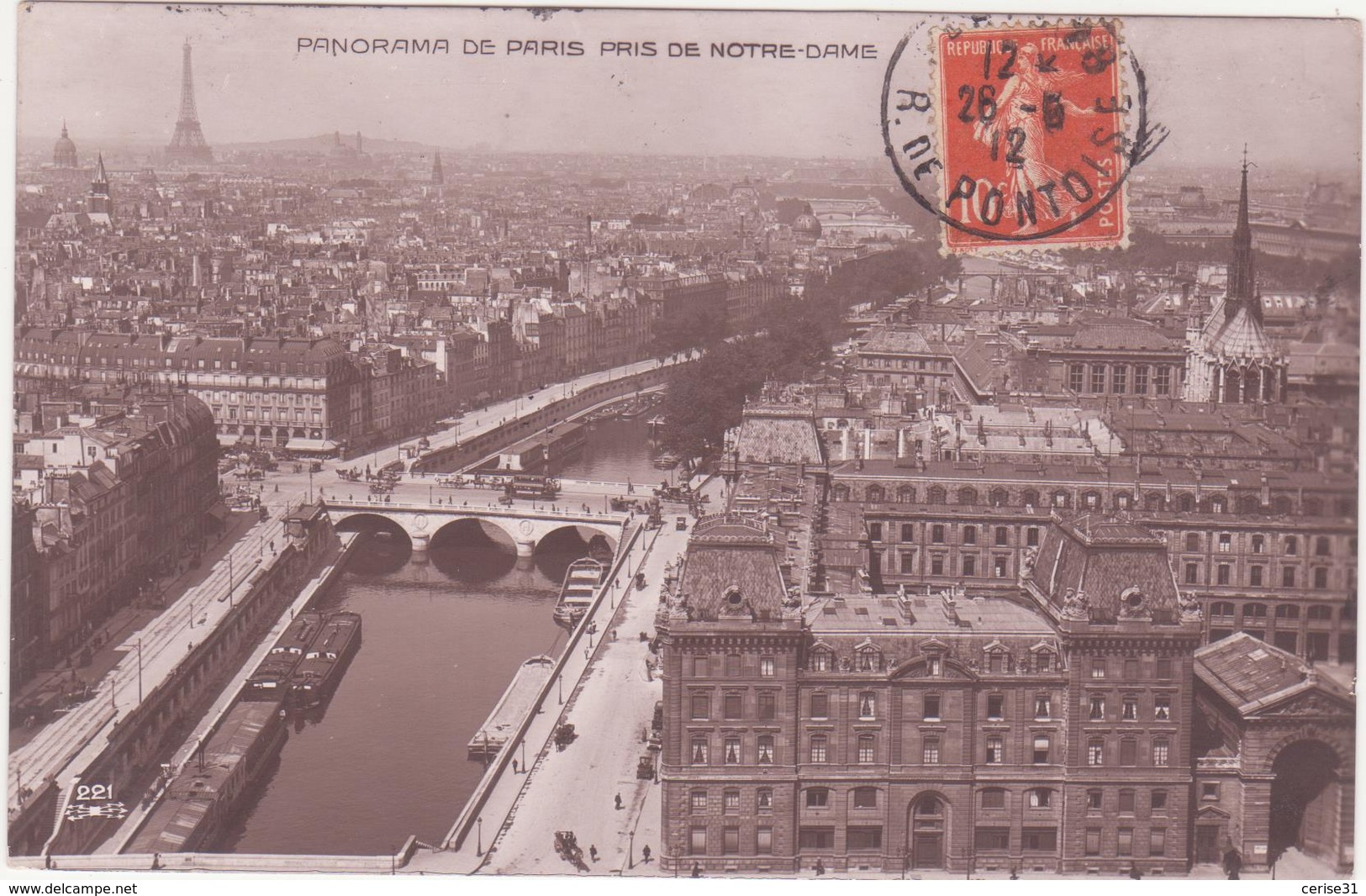 CPA - PARIS -panorama Pris De Notre Dame - Multi-vues, Vues Panoramiques