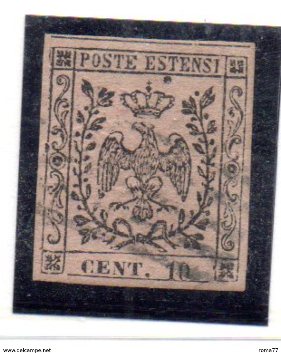 ASI33a - MODENA 1855 , Giornali  10 Cent  N. 4 Usato . - Modène