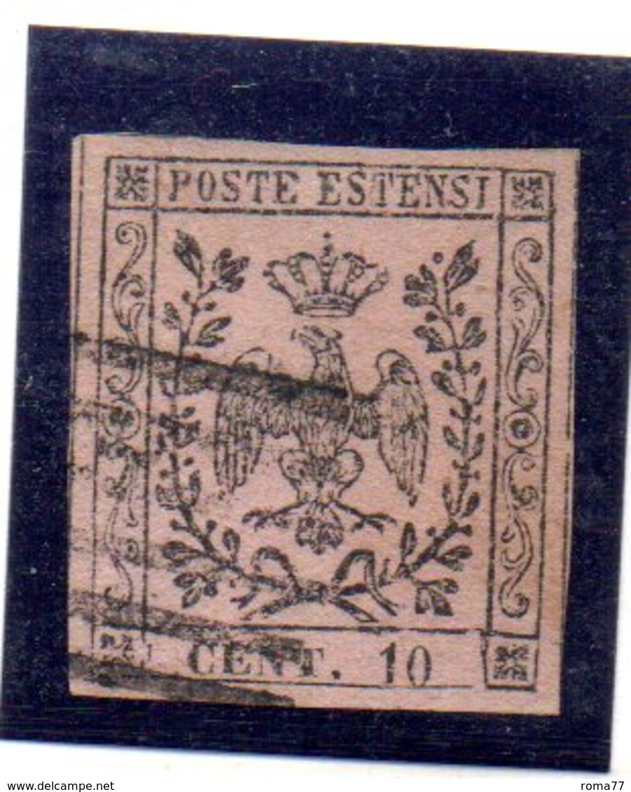 ASI33b - MODENA 1852 , 10 Cent  N. 2 Usato . - Modena