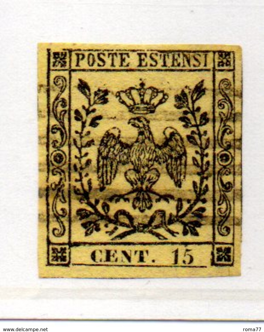 ASI34b - MODENA 1852 , 15 Cent  N. 3 Usato . - Modena