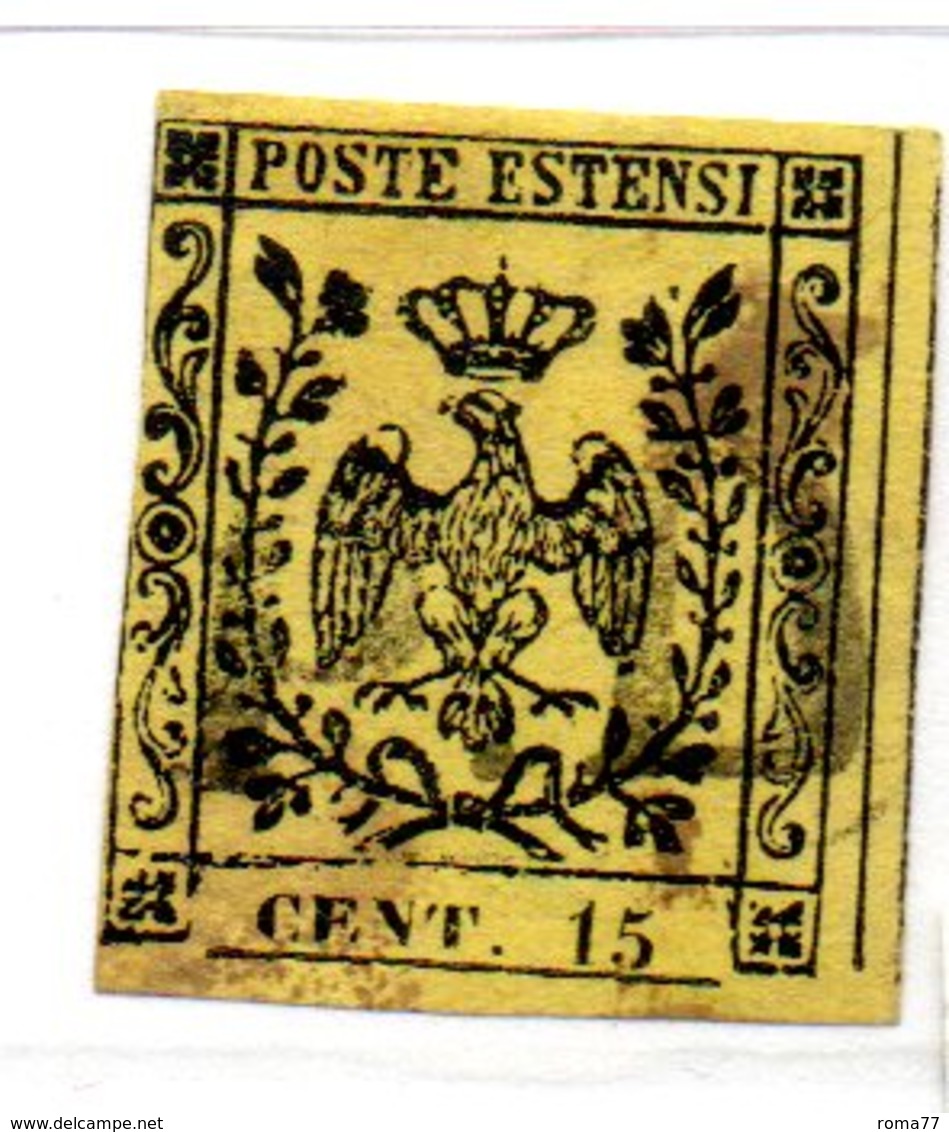 ASI35i - MODENA 1852 , 15 Cent  N. 3 Usato . - Modena