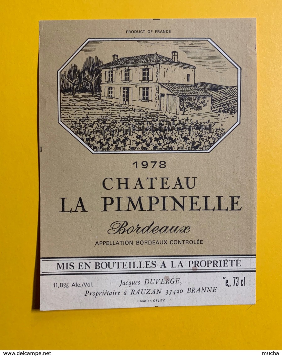 9701 - Château La Pimpinelle  1978 - Bordeaux