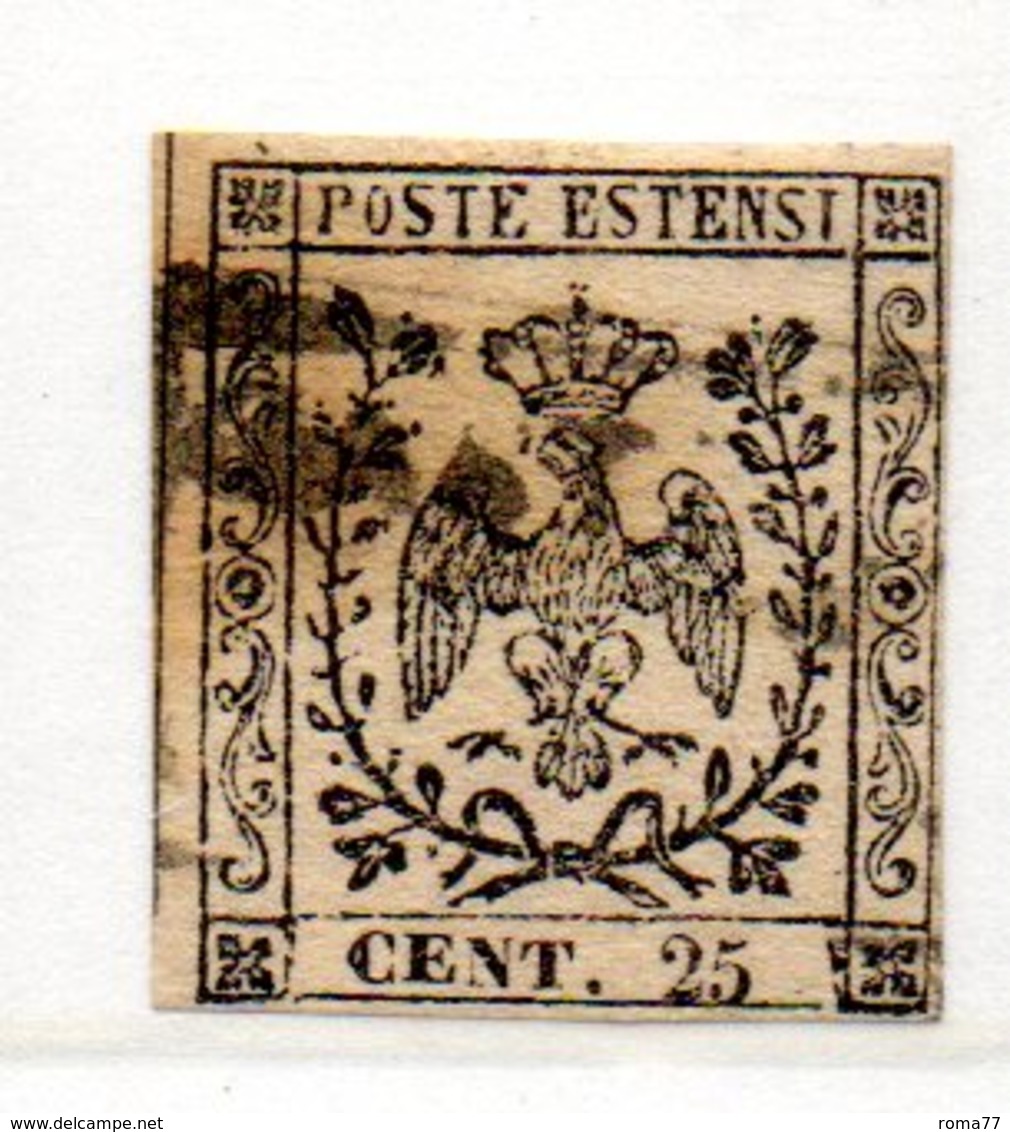 ASI38d - MODENA 1852 , 25 Cent  N. 4  Usato - Modena