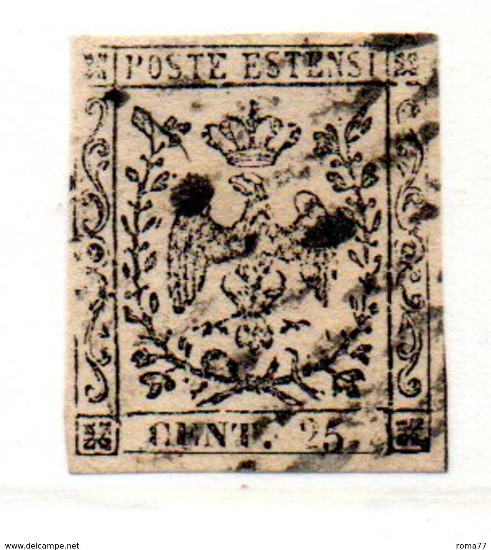 ASI38g - MODENA 1852 , 25 Cent  N. 4  Usato - Modena