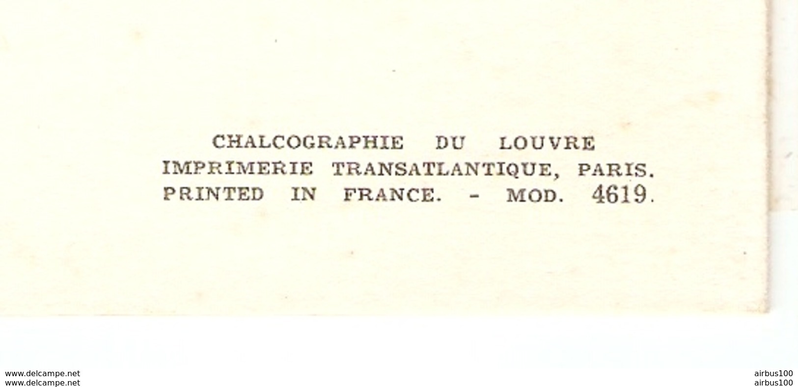 MENU 1962 PAQUEBOT ANTILLES Cie Gle TRANSATLANTIQUE FRENCH LINE - CHATEAU DE RAMBOUILLET - CHALCOGRAPHIE DU LOUVRE - Menu