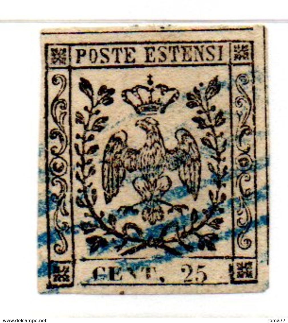 ASI38p - MODENA 1852 , 25 Cent  N. 4  Usato - Modène