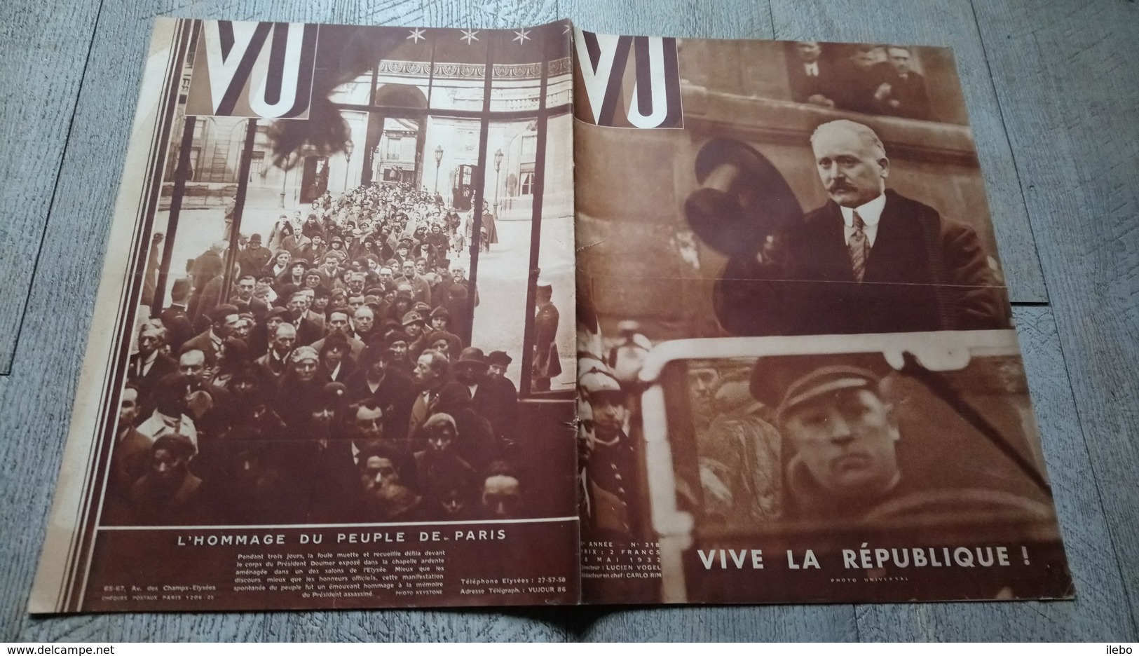 Revue Vu 1932  La République Obsèques De Doumer Mystère Gorguloff Politique - 1900 - 1949