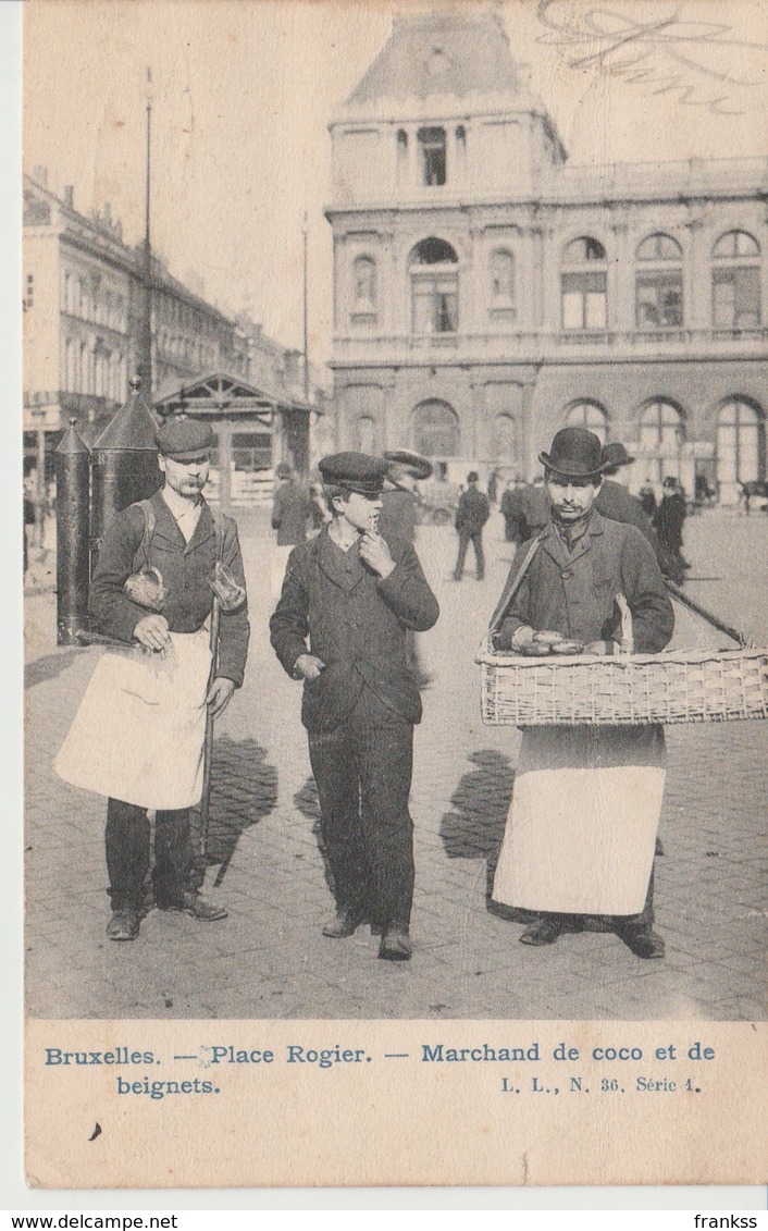 Bruxelles Maechand De Coco Et De Beignets ??? - Petits Métiers