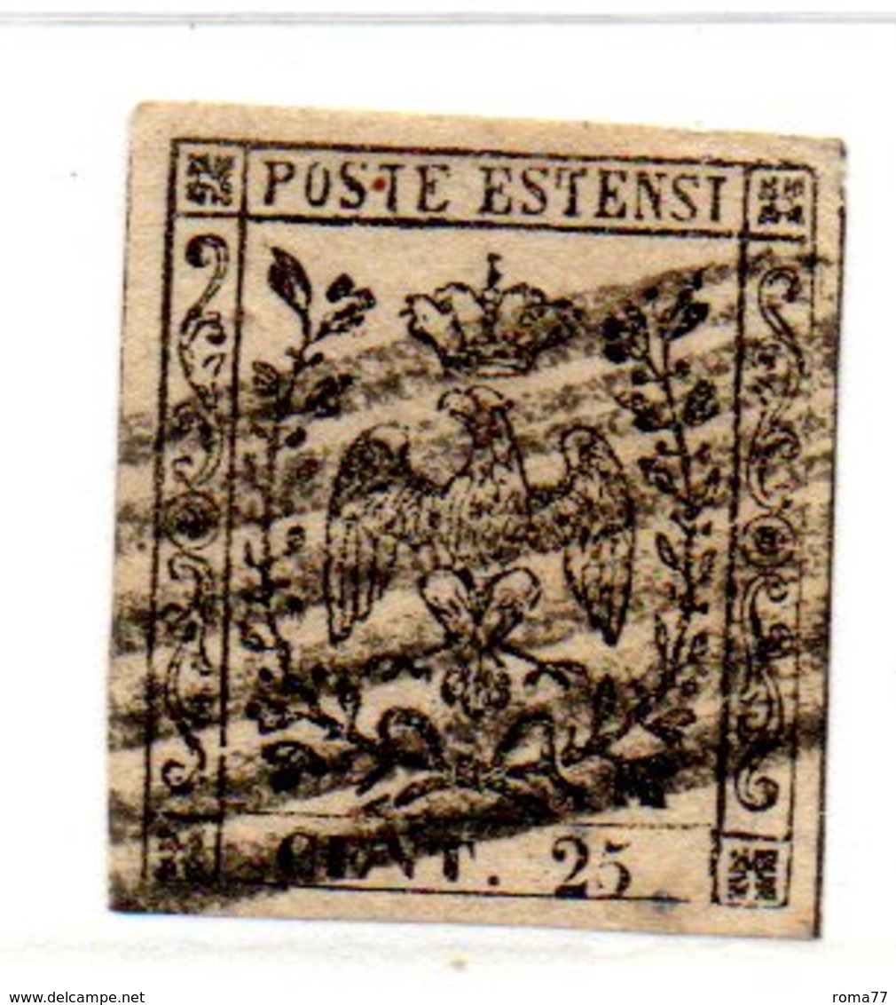 ASI39 - MODENA 1852 , 25 Cent  N. 4  Usato - Modène