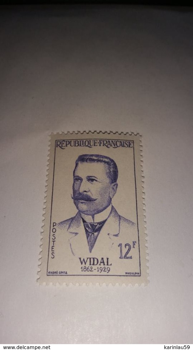 Timbre France 1958 Y&T 1143 (12F) Widal 1862-1929 Neuf - Unused Stamps