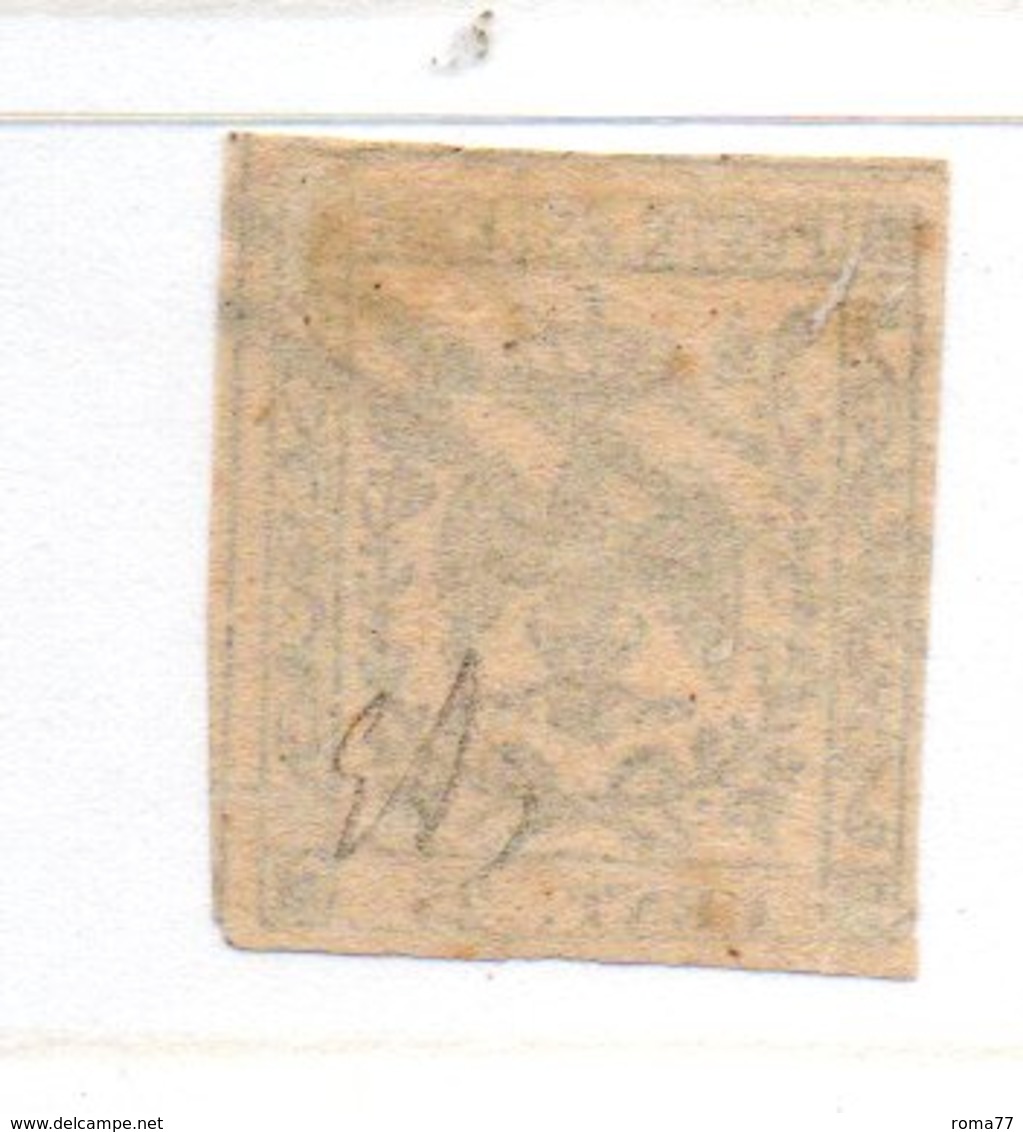 ASI38 - MODENA 1852 , 25 Cent  N. 4  Usato . Firma E. Diena - Modène