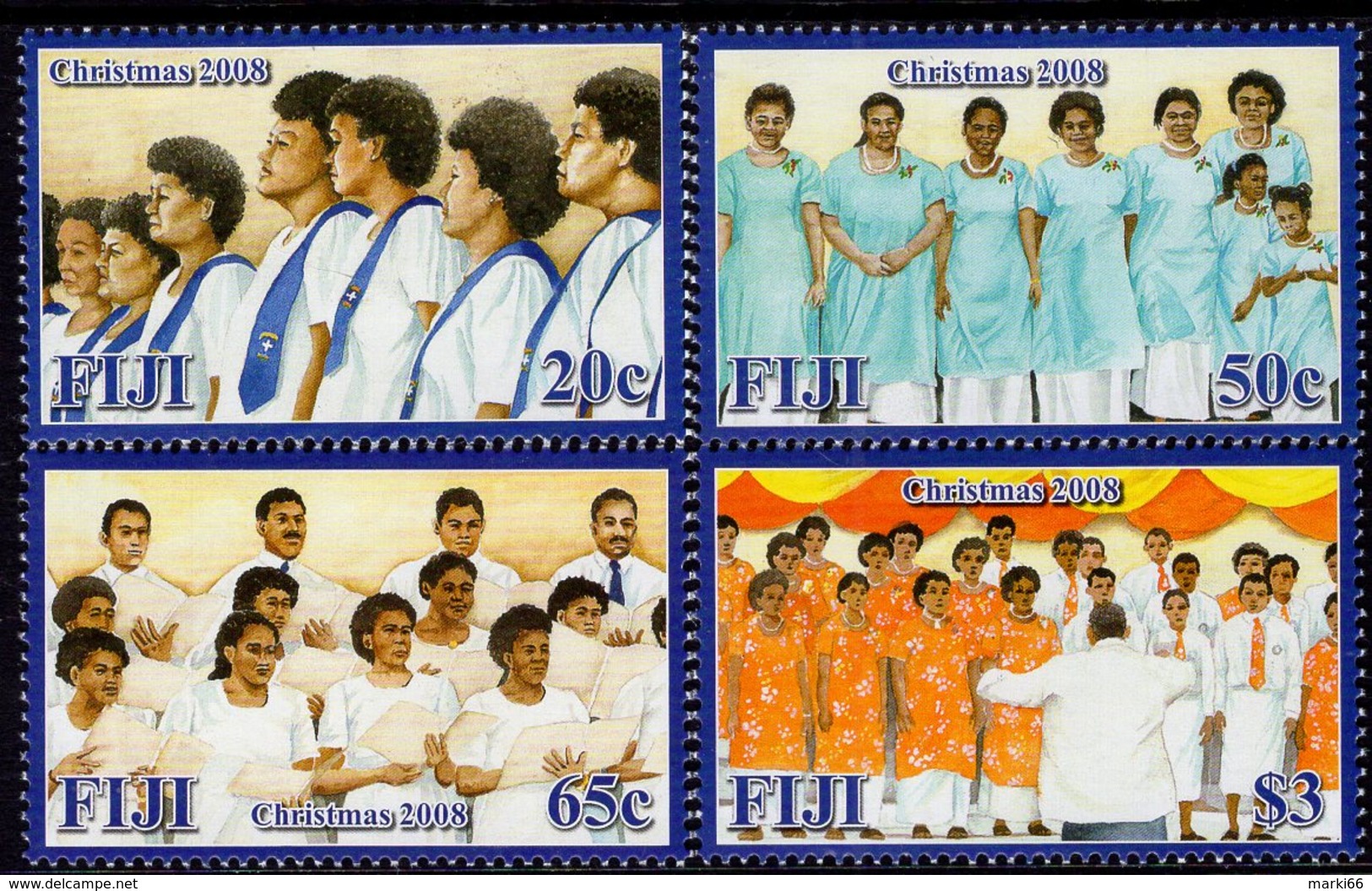 Fiji - 2008 - Christmas - Mint Stamp Set - Fidji (1970-...)