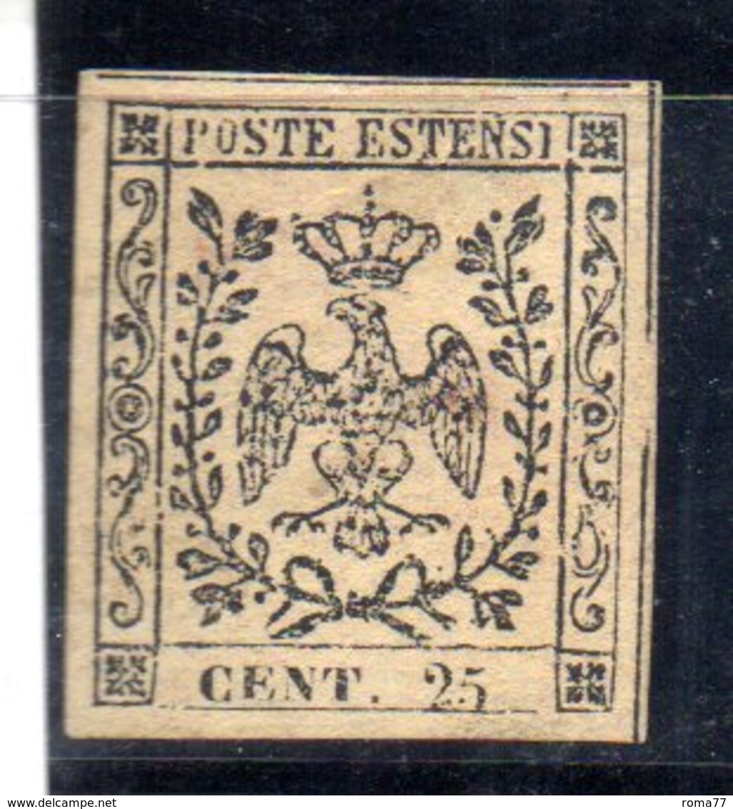 ASI41 - MODENA 1852 , 25 Cent  N. 4  * - Modena