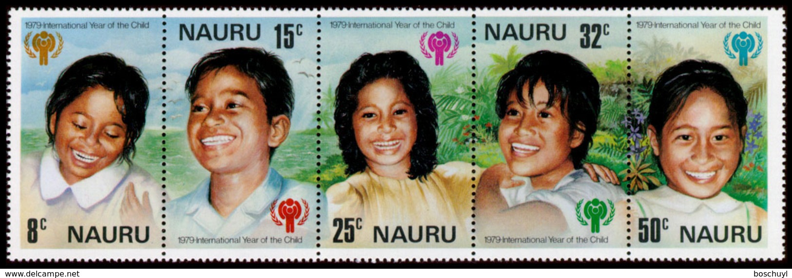 Nauru, 1979, International Year Of The Child, IYC, United Nations, MNH Strip, Michel 198-202 - Nauru