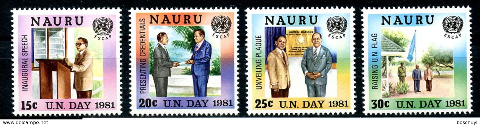 Nauru, 1981, ESCAP, Economic Social Council Asia And Pacific, United Nations, MNH, Michel 229-232 - Nauru