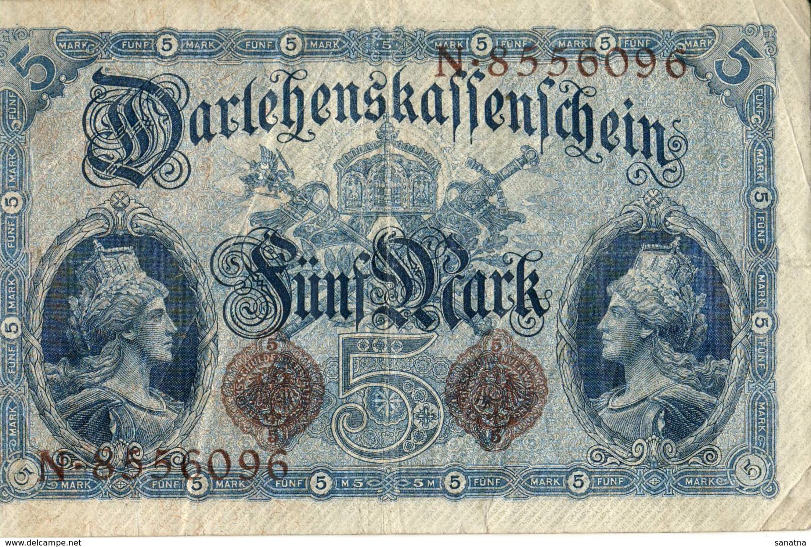 Germany  5 Mark  1914-08-05 - 5 Mark