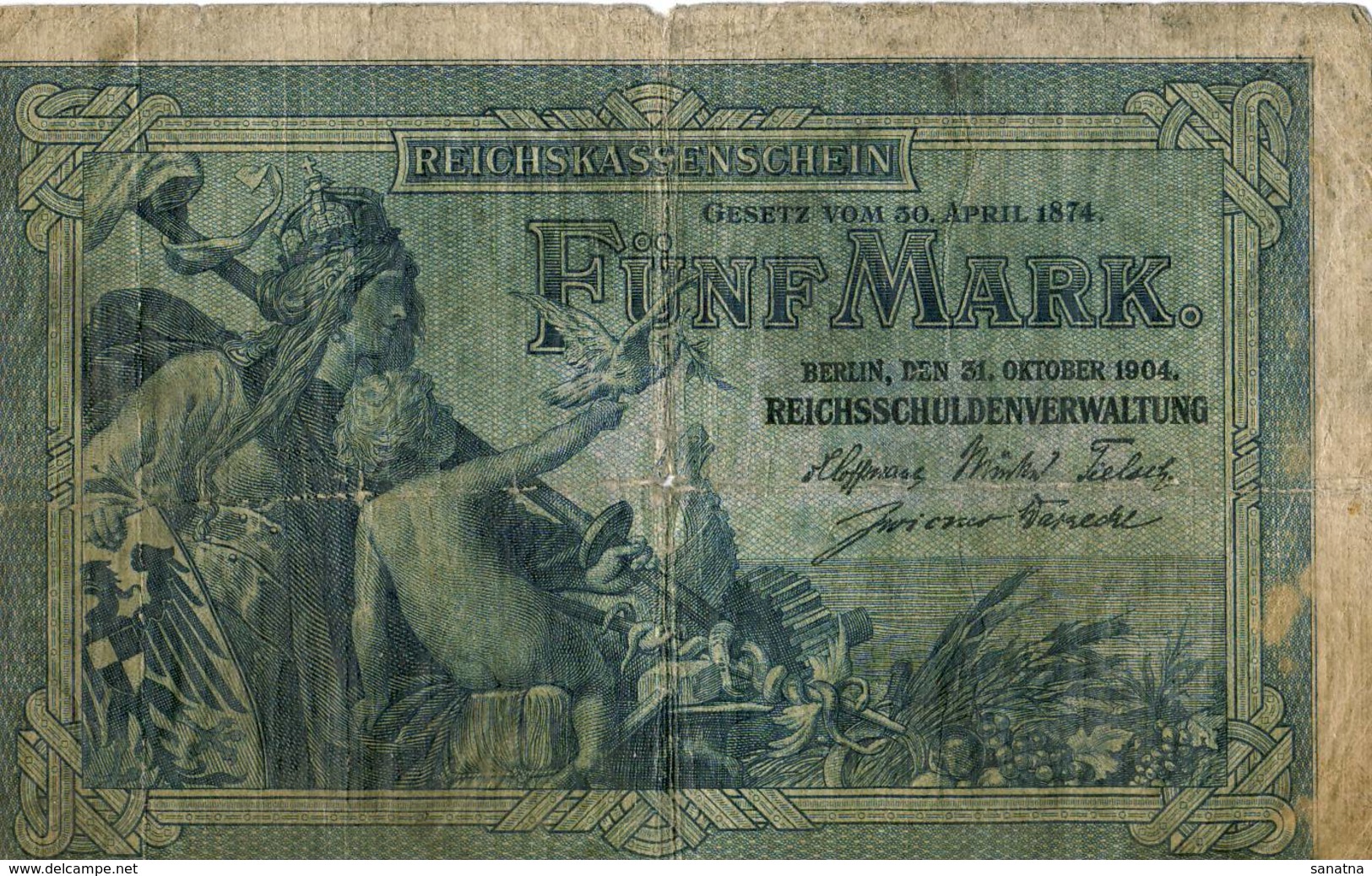 Germany  1 Mark  1904 - 5 Mark