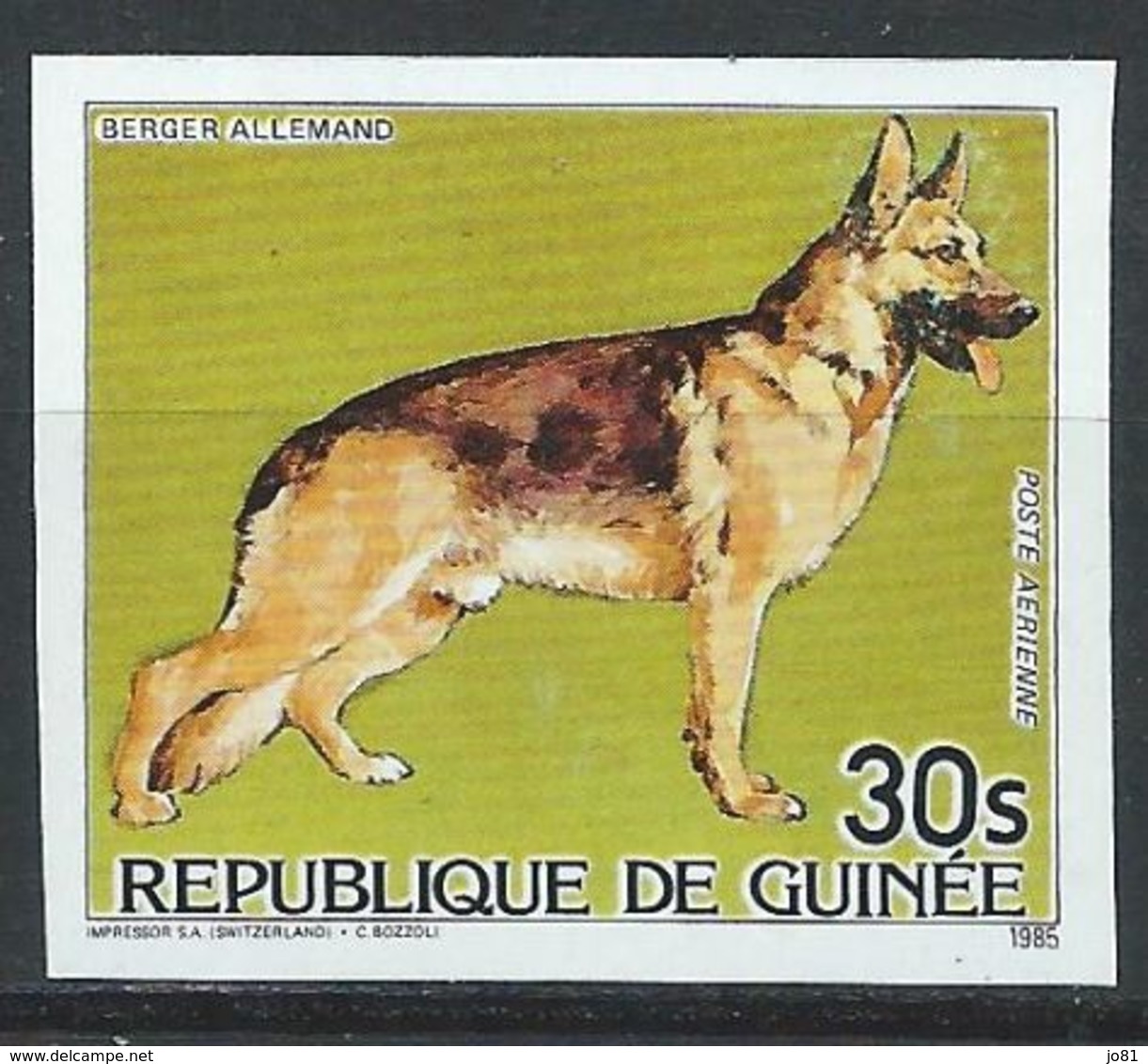 Guinée YT PA 185 XX / MNH Chien Dog Non Dentelé Imperforate - Guinée (1958-...)