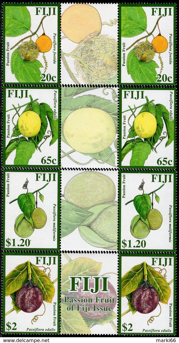 Fiji - 2009 - Passion Fruit - Mint Gutter Pairs Set - Fidji (1970-...)