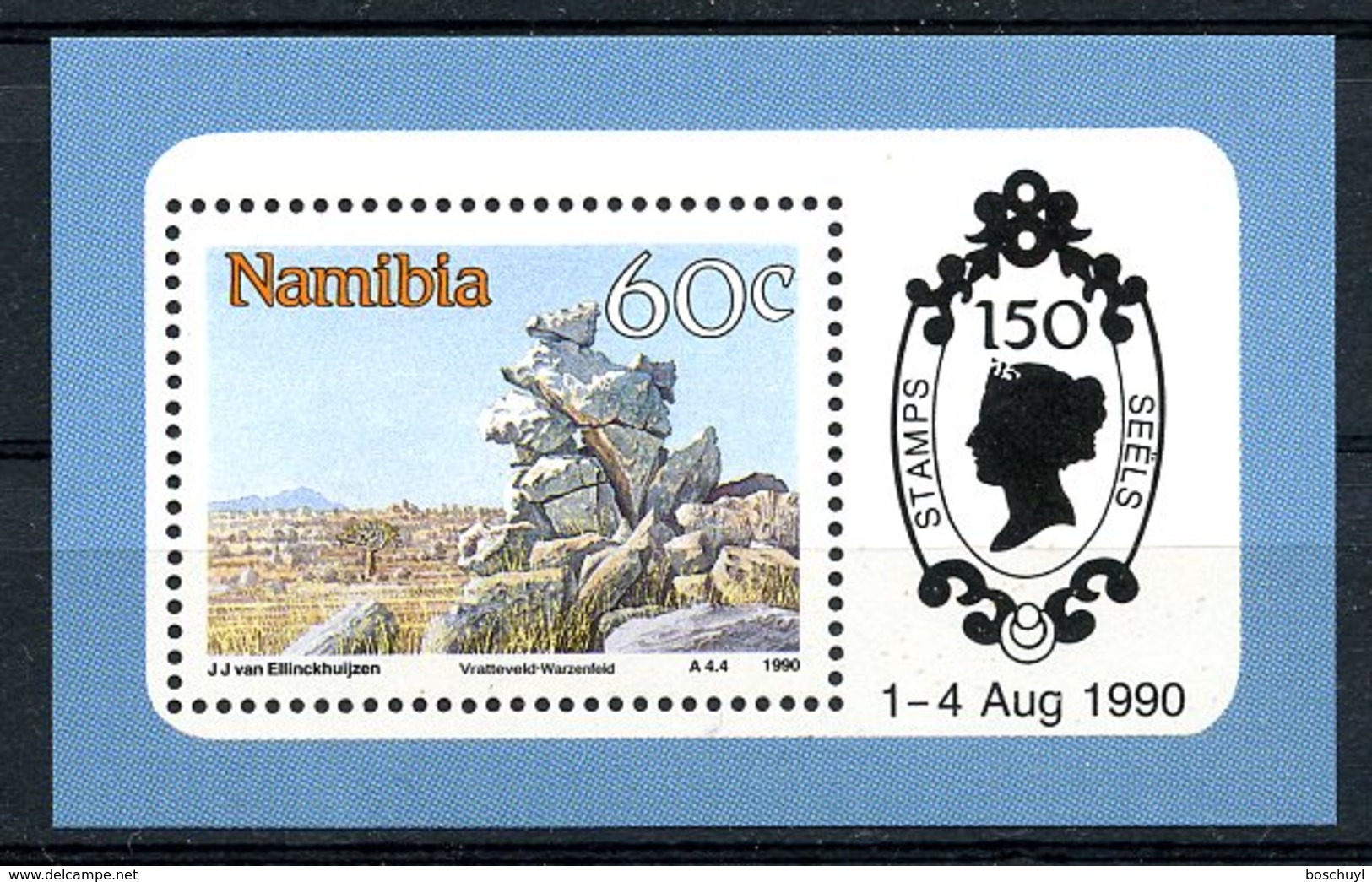 Namibia, 1990, Landscapes, Scenery, MNH, Michel Block 12 - Namibie (1990- ...)