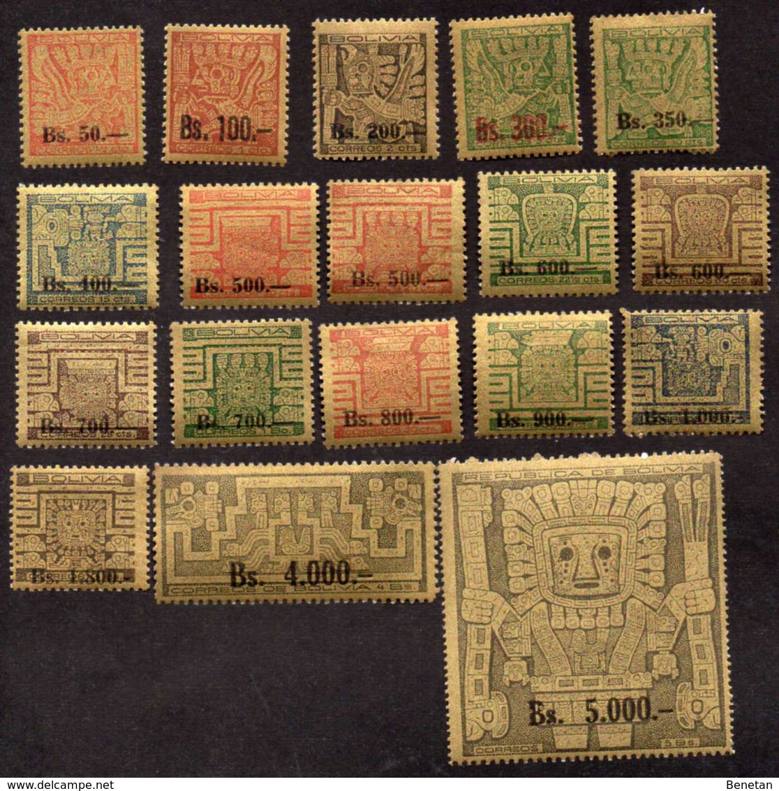 Bolivia Yv# 400/417 Mint Never Hinged - Bolivia