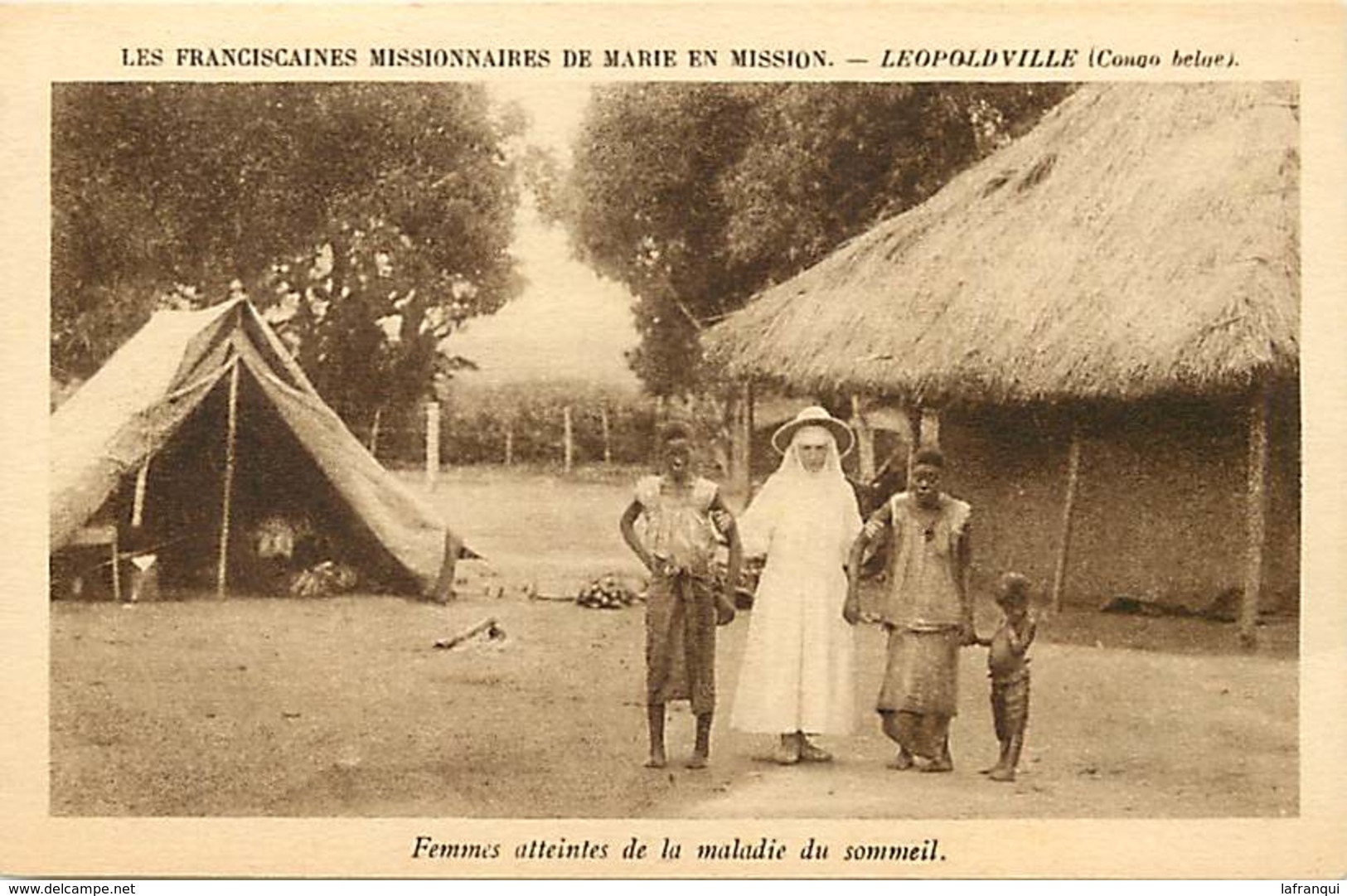 Pays Div -ref P333- Religieuses -franciscaines Missionnaires De Mrie En Mission - Leopoldville -congo Belge - - Kinshasa - Leopoldville (Leopoldstadt)