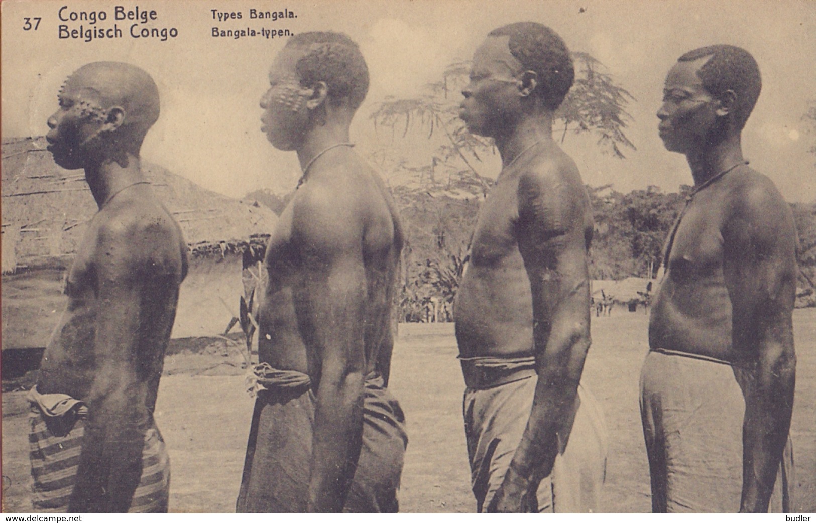 BELG. CONGO :1912: PWS/E.P./P.St.-ILLUSTR.° Nr.37 – 5 C. : RACES,HAIR,COIFFURE, - Postwaardestukken