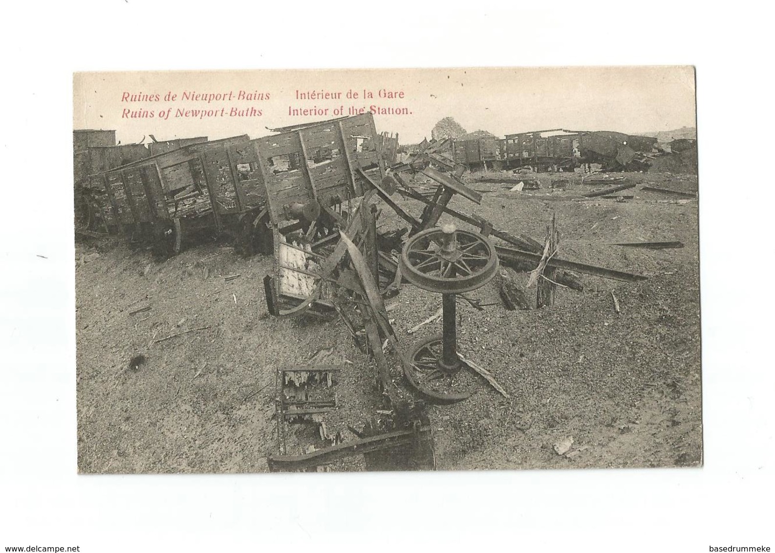 Ruines De Nieuport-Bains   Intérieur De La Gare. - Nieuwpoort