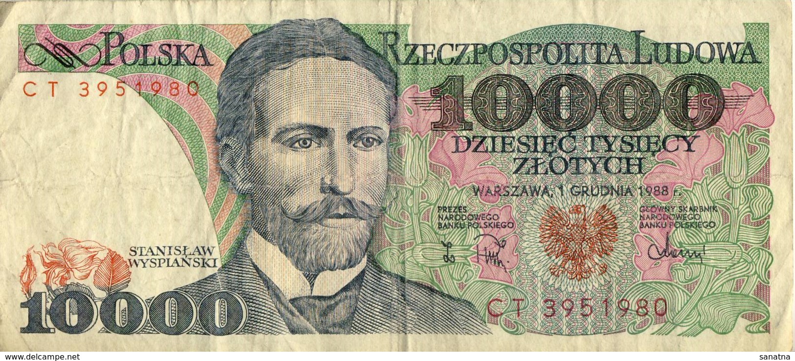 Poland  10000 Zlotych 1988 - Pologne