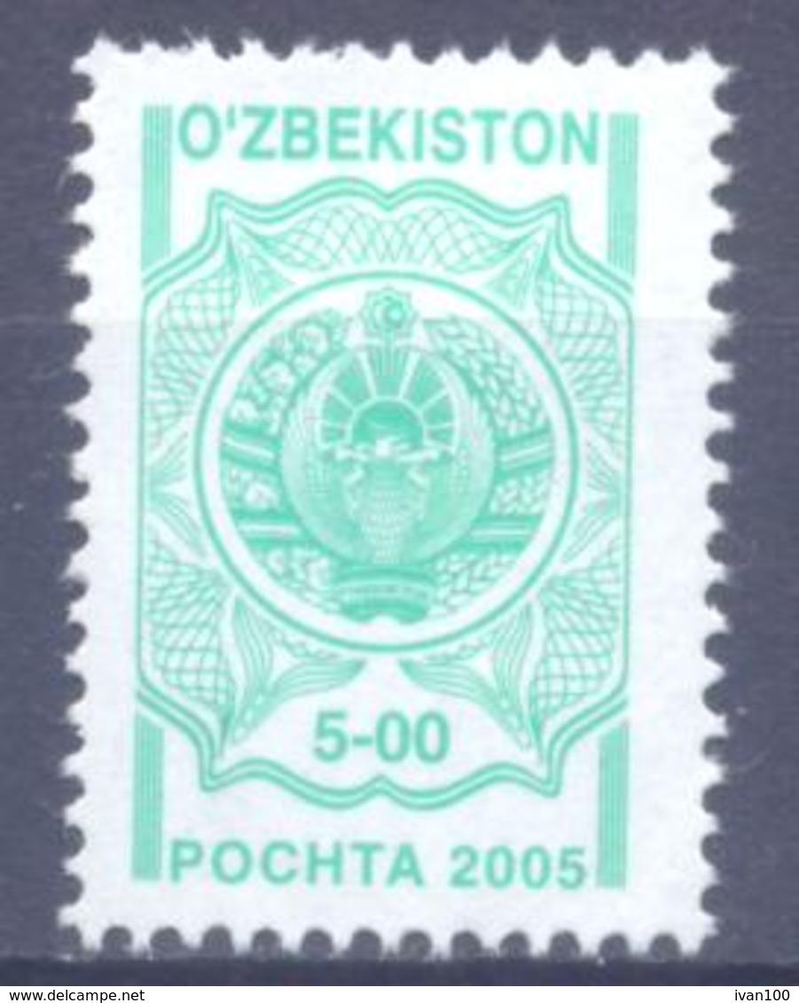 2005.Uzbekistan, Definitive, COA, 5-00, 1v, Mint/** - Oezbekistan