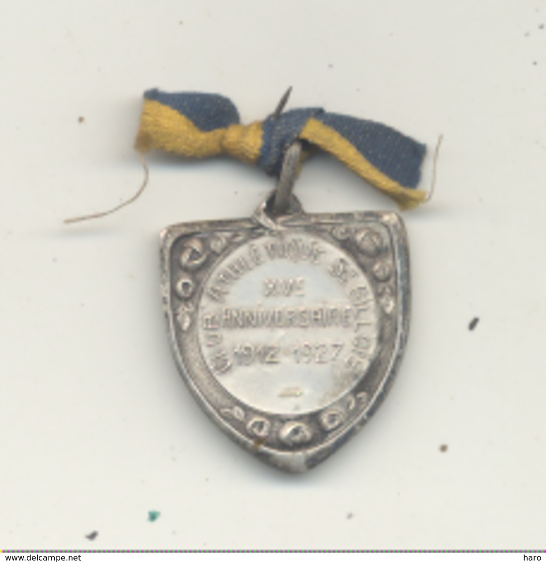 LUTTE - Médaille Du Club Athlétique St Gillois Pour Le XV ème Anniversaire 1912/1927 (b244) - Athlétisme