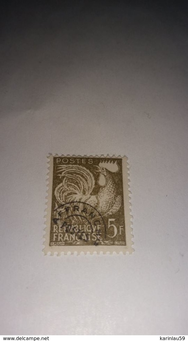 Timbre France PRÉOBLITÉRÉ - Coq Gaulois Y&T N°107 - 1953-1960