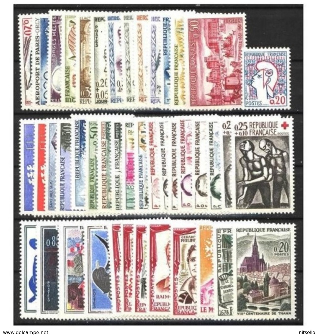 AÑOS COMPLETOS  ///  (C660) FRANCIA 1961 AÑO COMPLETO **MNH   CATALOG/COTE: 75€    ¡¡¡ OFERTA !!! - 1960-1969